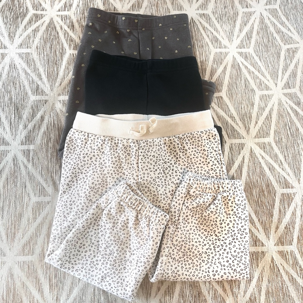 Carter's Gray, Black, and Cream Kids' Pants Bundle
